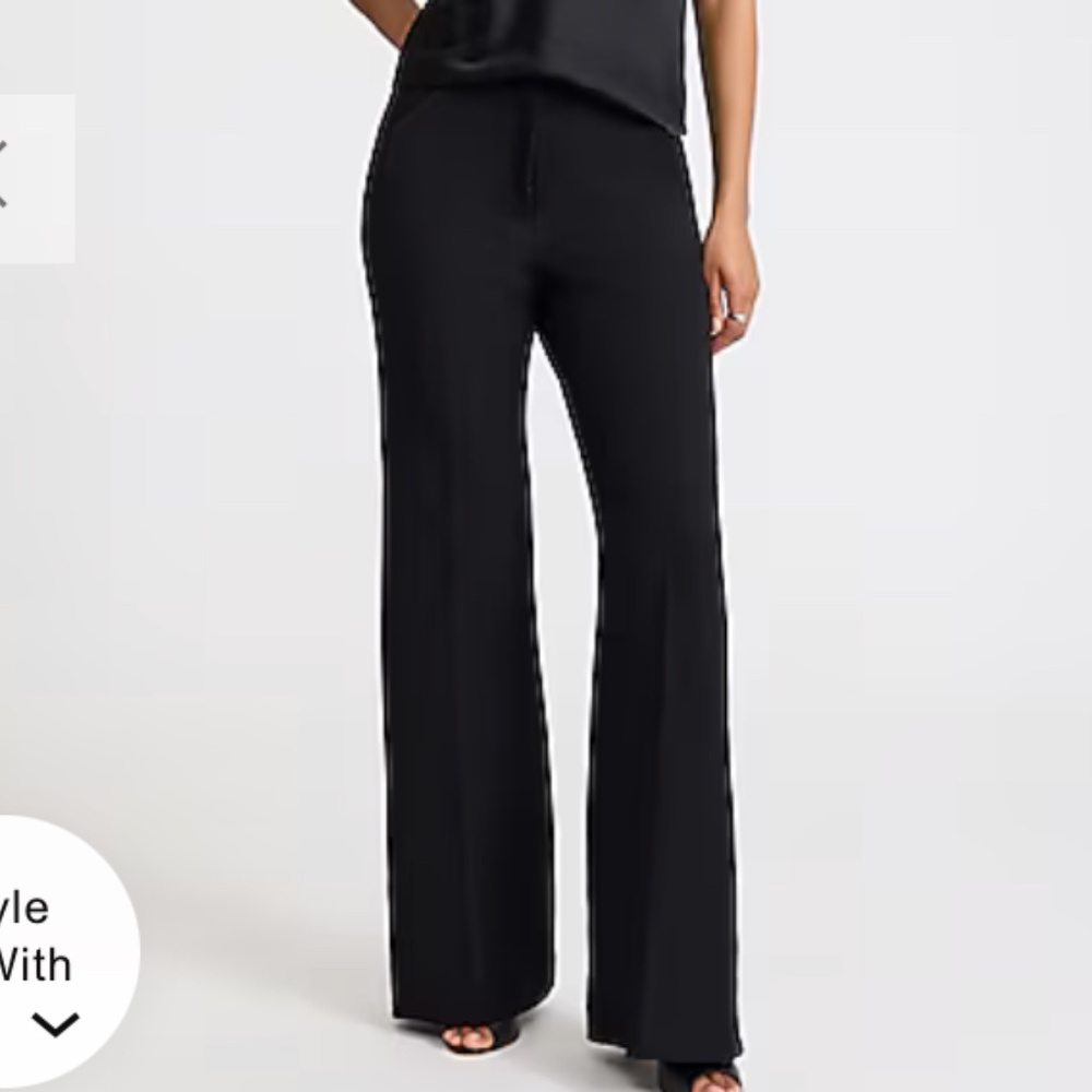 Express Editor High Waisted Trouser Flare Pant- Black- Sz 8